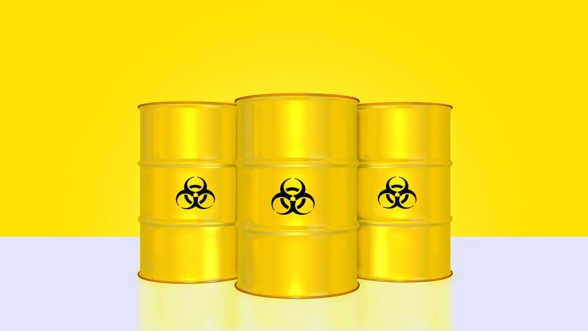 Barrels of toxic substances.