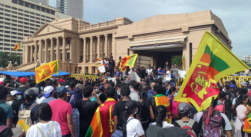 Protesters in Sri Lanka 2022