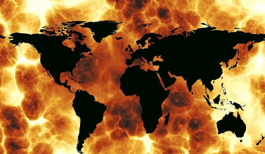 Global image over a firestorm
