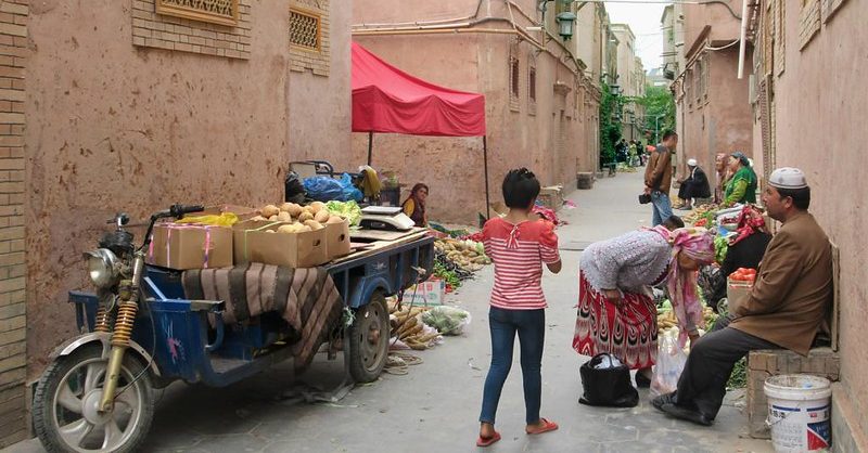 Street in Kashgar, Xinjiang, China.