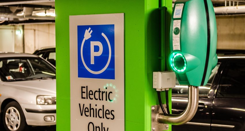 Electric-car charging station